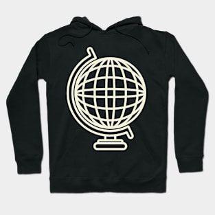 Happy Earth Day White Lineart Hoodie